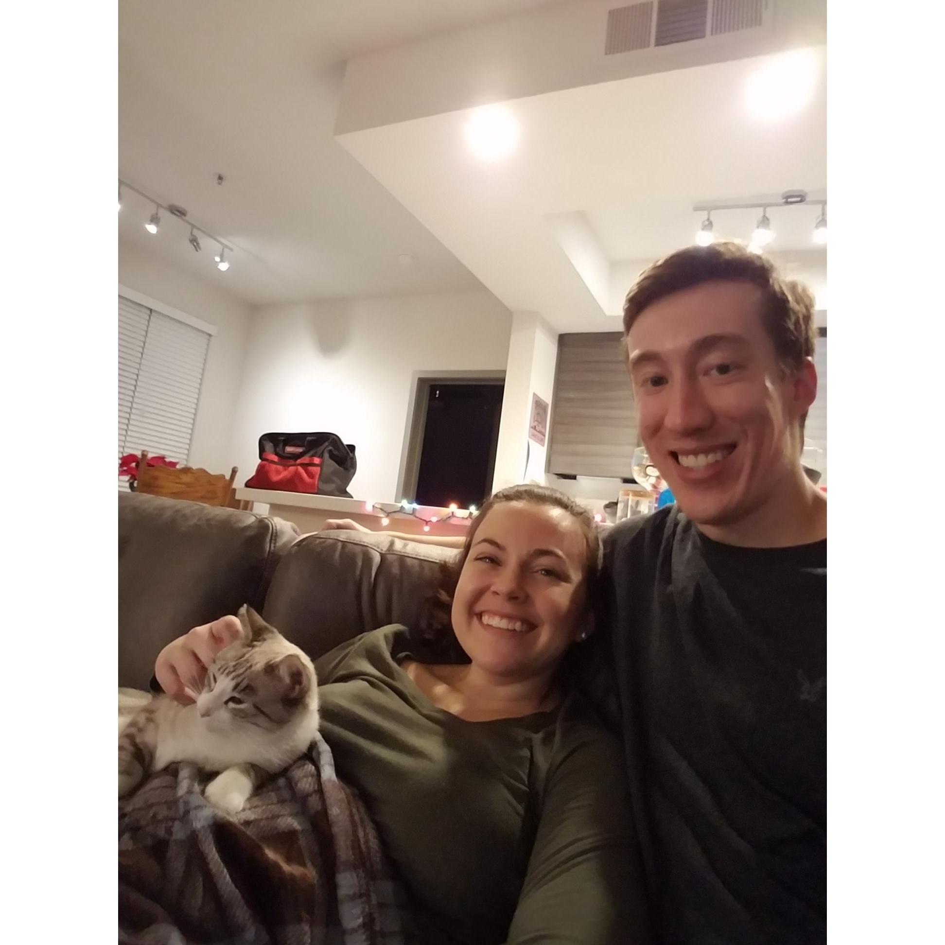 When Kyle and I fostered a cat for a hot sec
