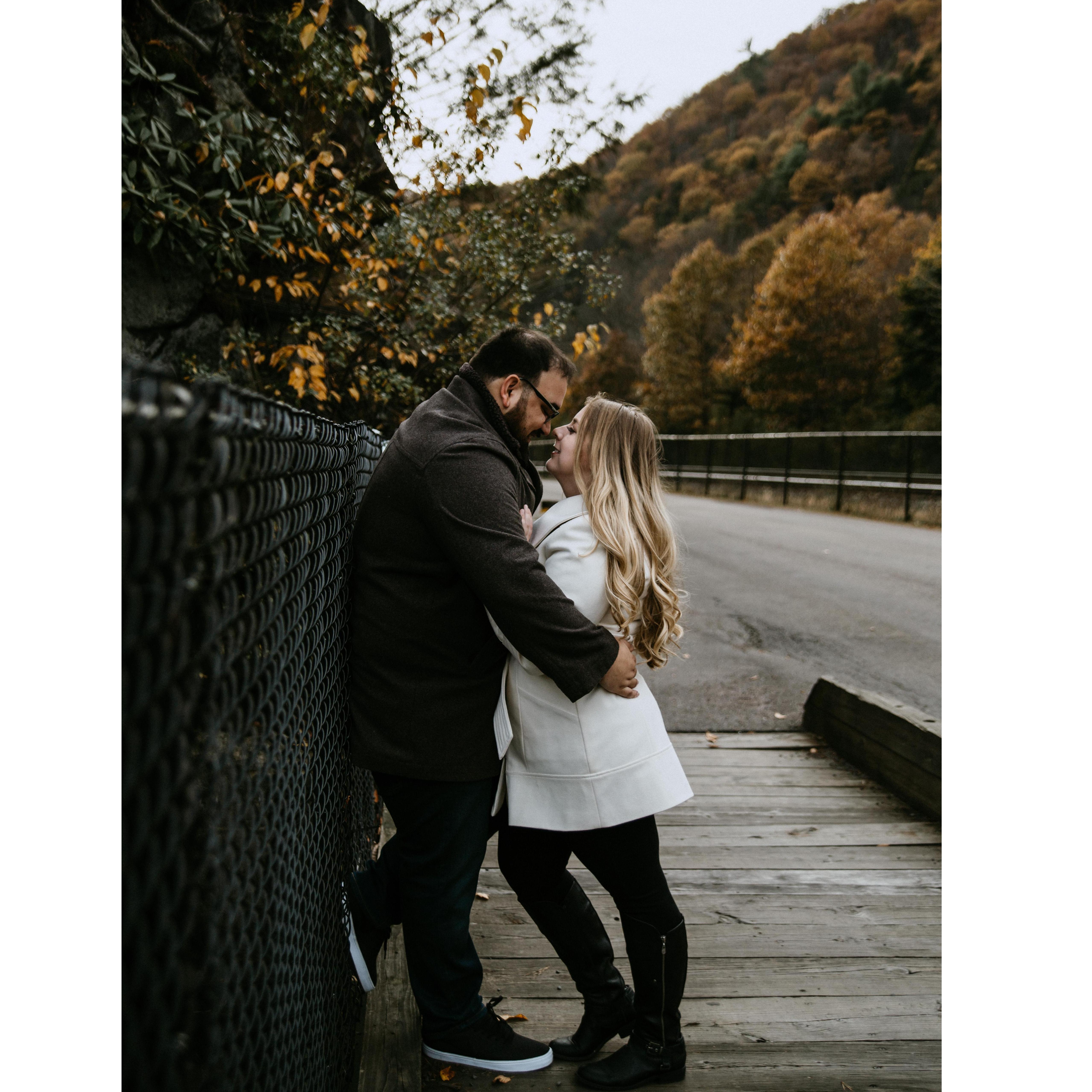 Engagement photo taken at Glen Onoko State Park
-Kristy Hoadley Photography