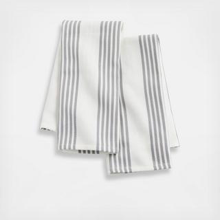 Cuisine Stripe Organic Cotton Dish Towel, Set of 2
