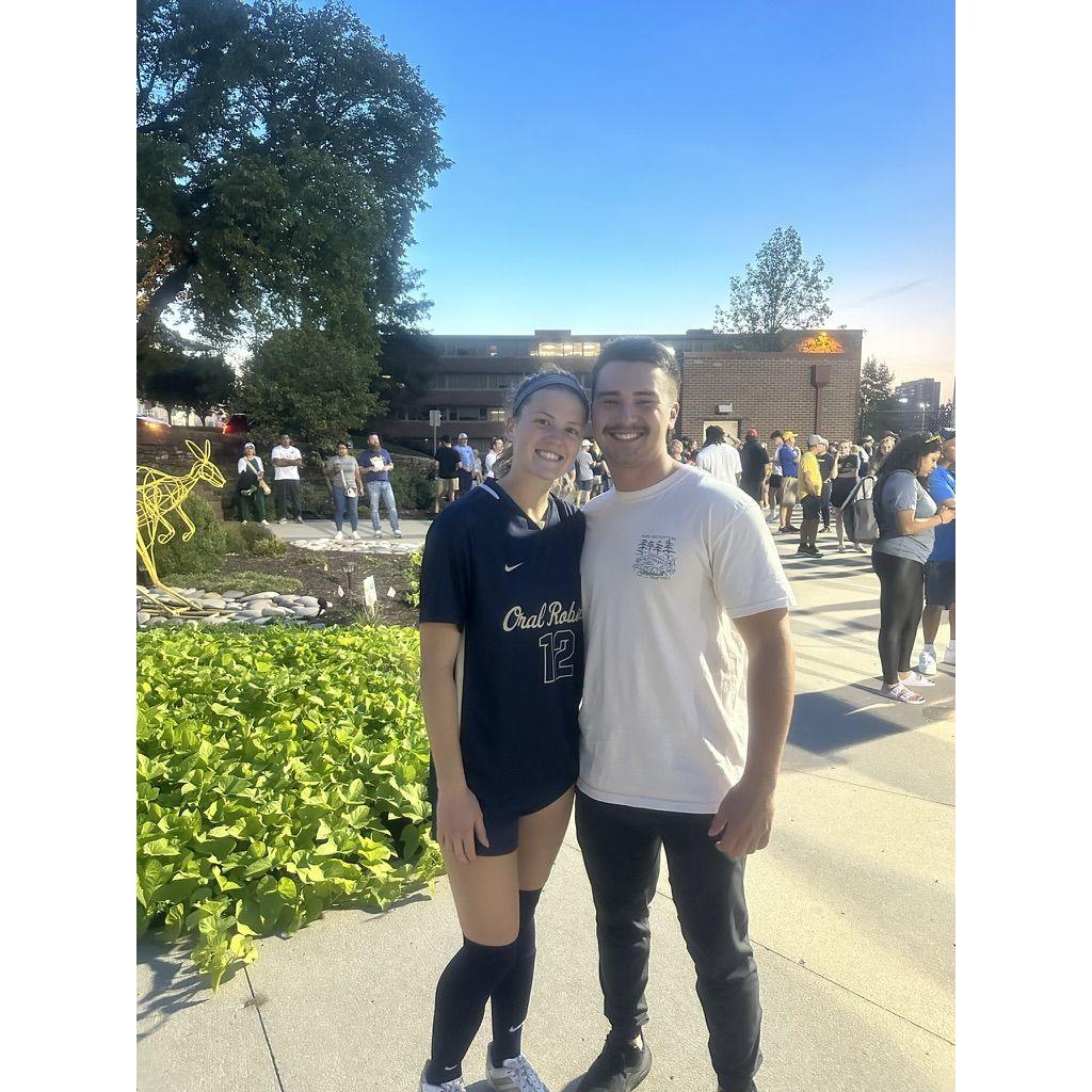 october 1, 2023 -- braeden surprised kennedy at one of her games!