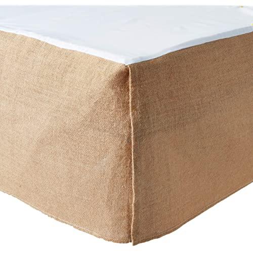 Greenland Home Burlap Bed Skirt, Natural, Queen