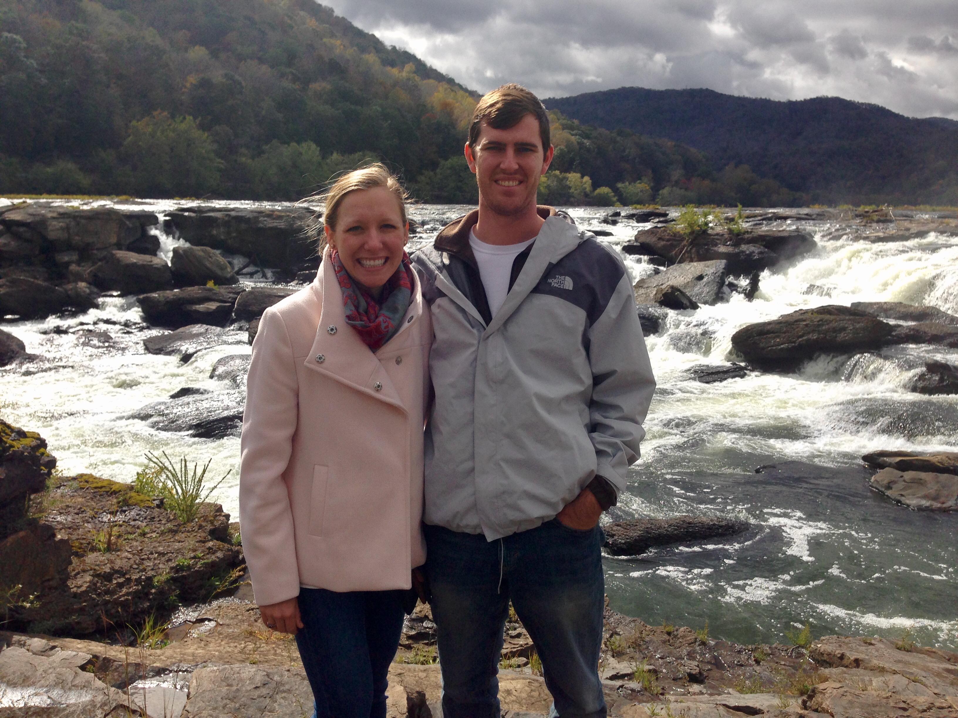 Enjoying the views at Sandstone Falls in Summers County, WV