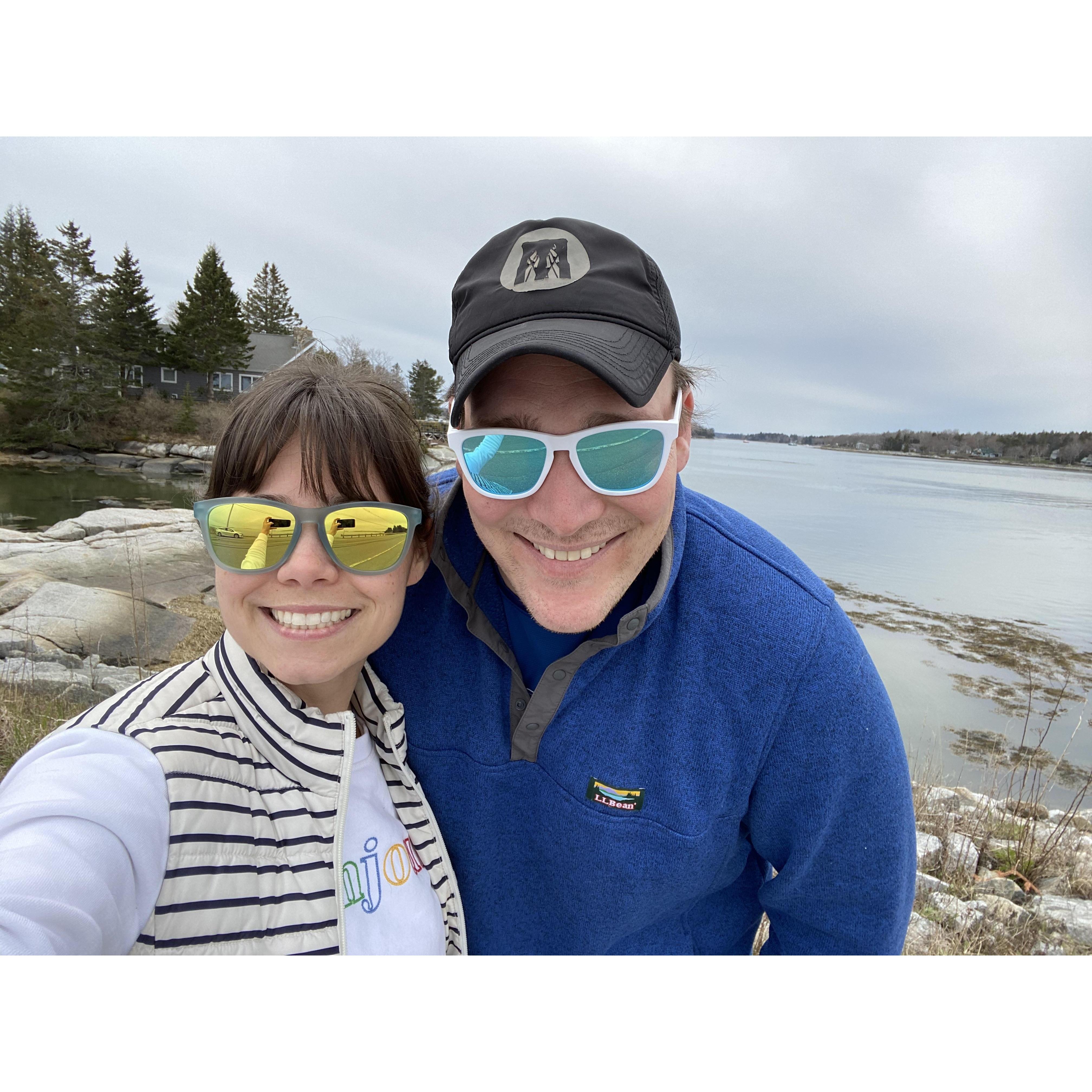 Hanging out on the Rockland coastline early in the pandemic (Spring 2020)