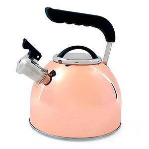 Prime Gourmet Copper Plated Stainless Steel 2.5 qt. Tea Kettle