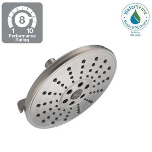 3-Spray 7-11/16 in. H2Okinetic Showerhead in SpotShield Brushed Nickel