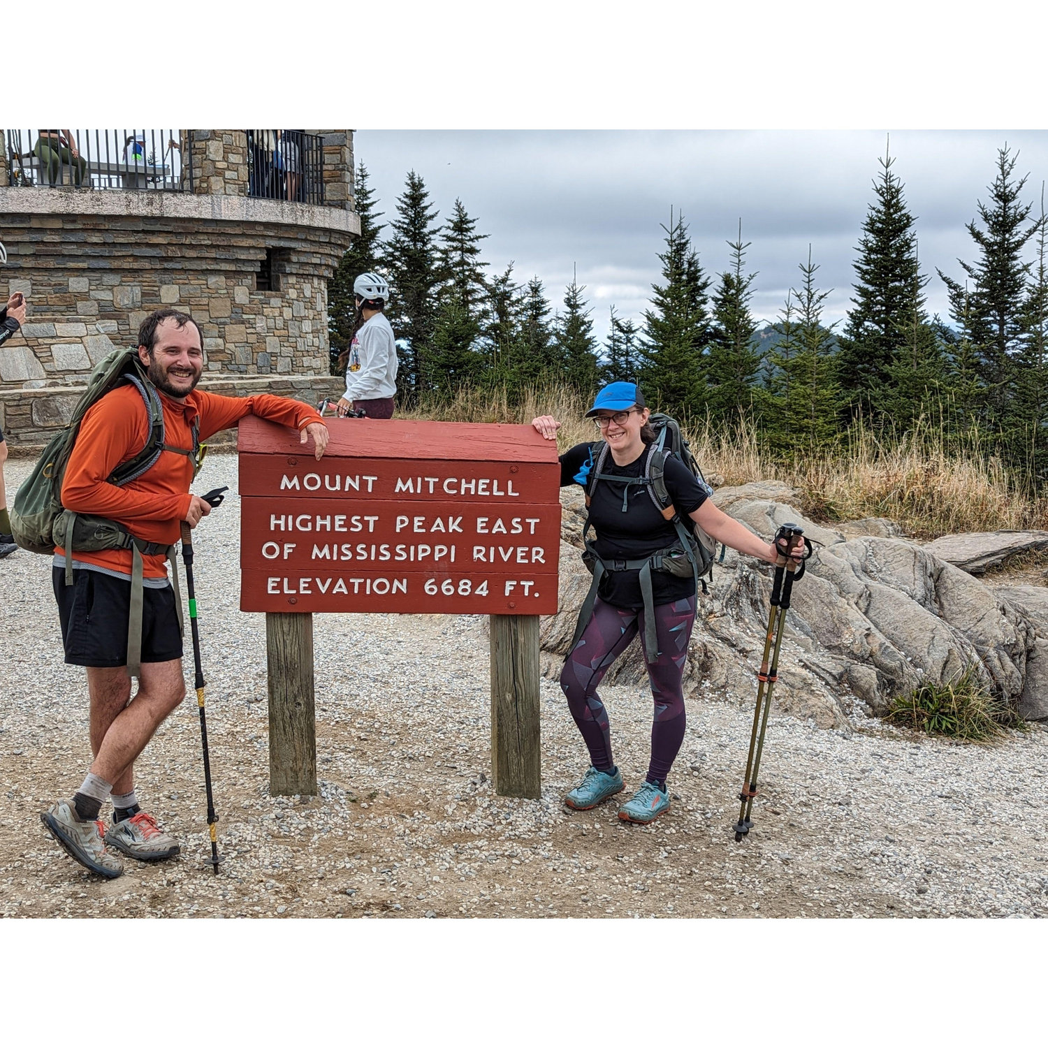 Our first overnight trip in North Carolina post-AT - Mt. Mitchell, the highest peak east of the Mississippi, 2023.