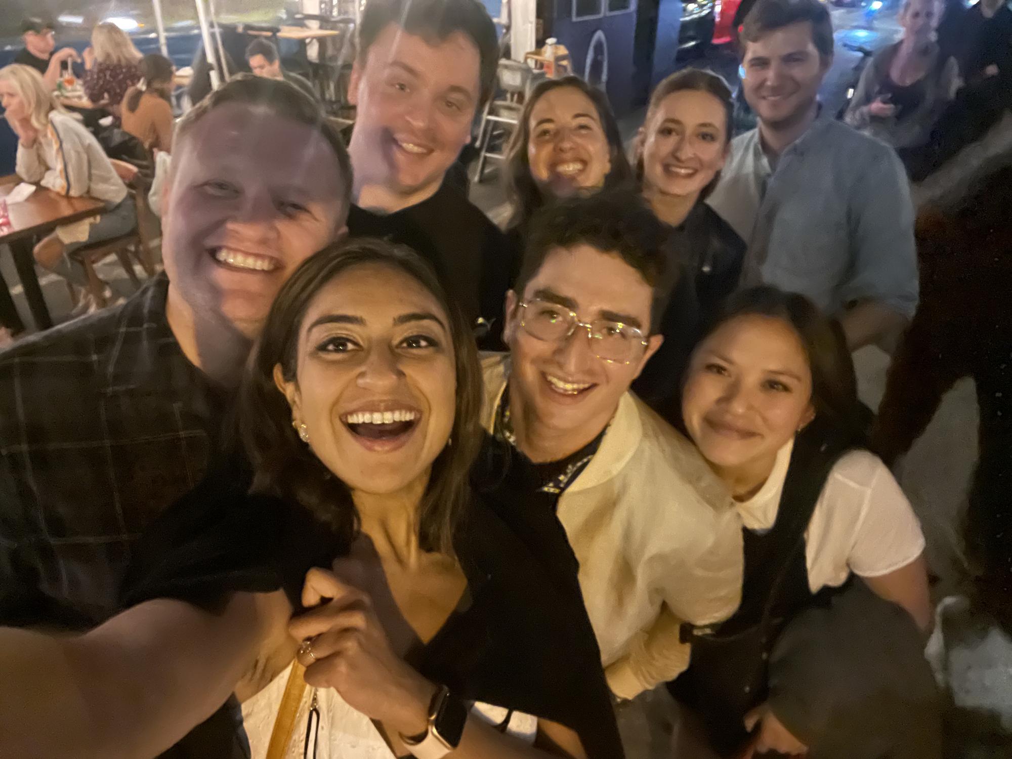 Just missing Casey (who was a smidge late to dinner, tsk tsk)