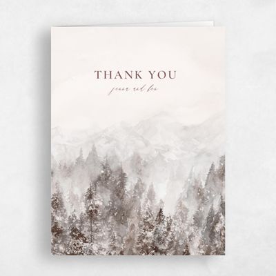 Lavender Mist, Beige Wedding Thank You - Avalon Portrait
