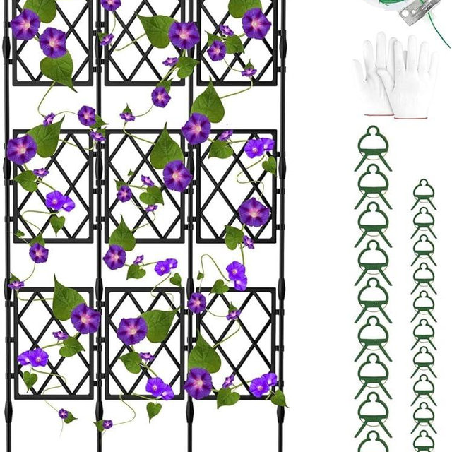 CKE Upgraded Garden Trellis for Climbing Plants, 78"x33" Rustproof Metal Plant Trellis Support for Vegetable Fruit Flower Climbing Vine Plant, Tall Plant Trellis Frame for Climbing Plants Outdoor
