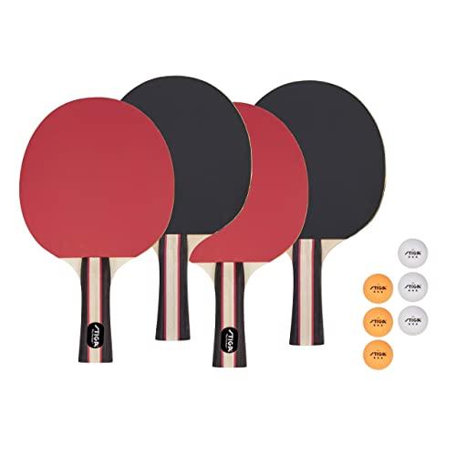 STIGA Performance Table Tennis Set (4 Player Set), Red/Black, Model:T1365
