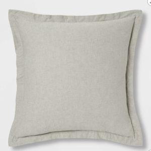 Euro Cotton Linen Blend Chambray Decorative Throw Pillow - Threshold™