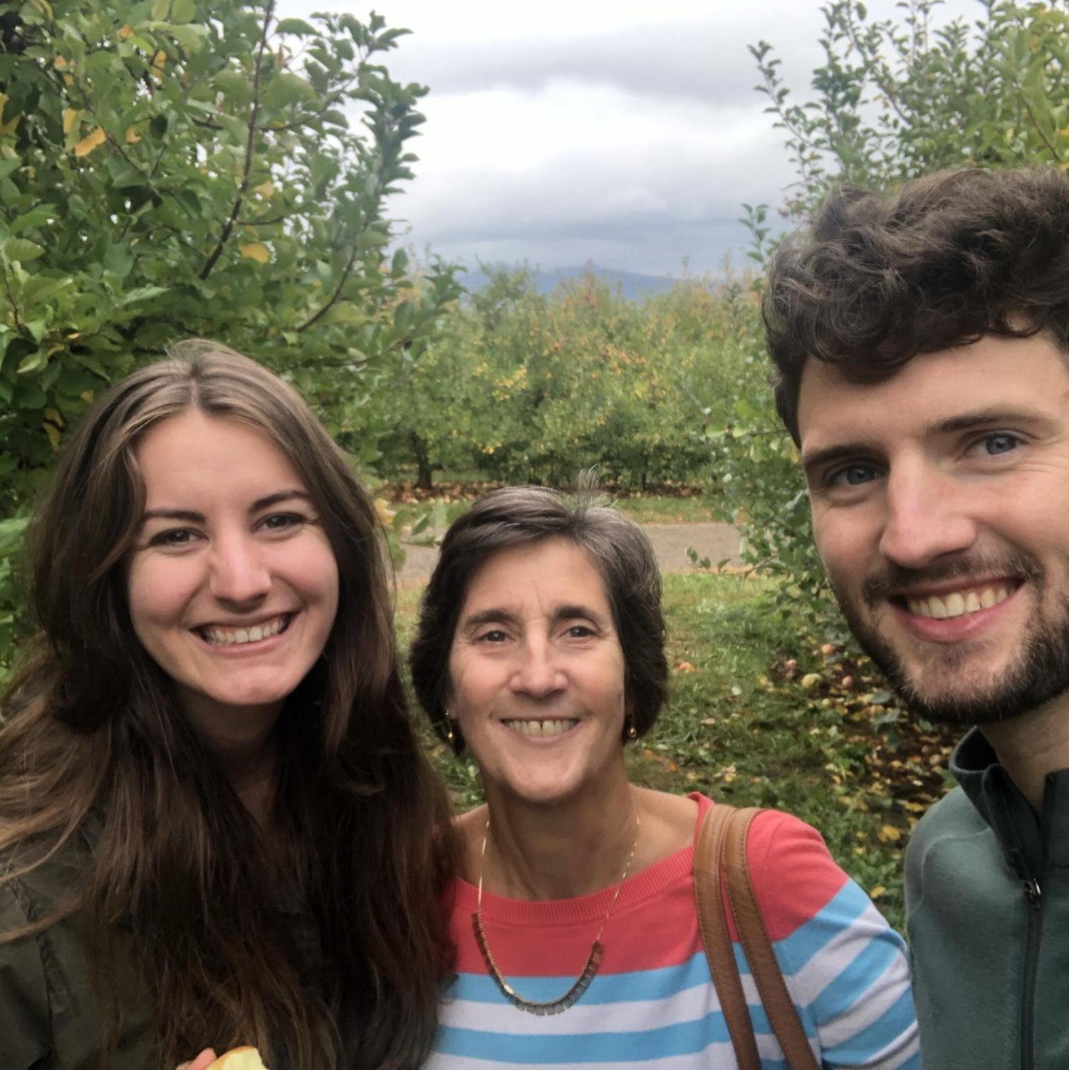 October 2021: Apple picking in Charlottesville with Johnny's mom! We were on a trip to see his sister and her fiancé perform in Richmond!