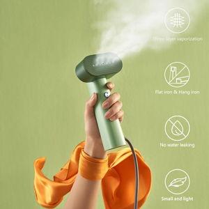 G6 Steamer for Clothes Portable 2-in-1 Travel Steamer Iron for Clothes, Just 0.7lbs Lightly, 10 Minutes of Continuous Steam, 900W Light Steamer for travel and home (green)