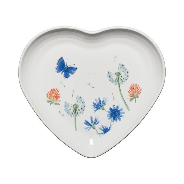 Fiesta Breezy Floral Heart Shaped Plate 9"