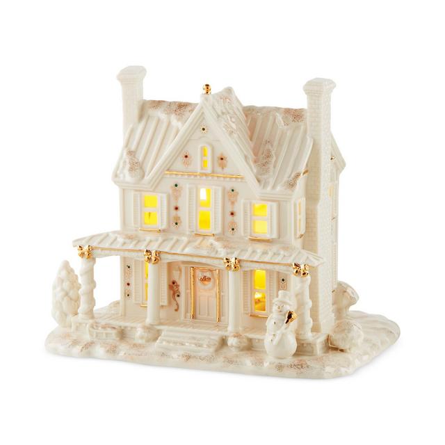 Lenox Mistletoe Park Lighted Farmhouse Figurine, Exclusively at Macy’s