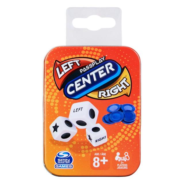 Spin Master Games Left Center Right Tin Dice Game