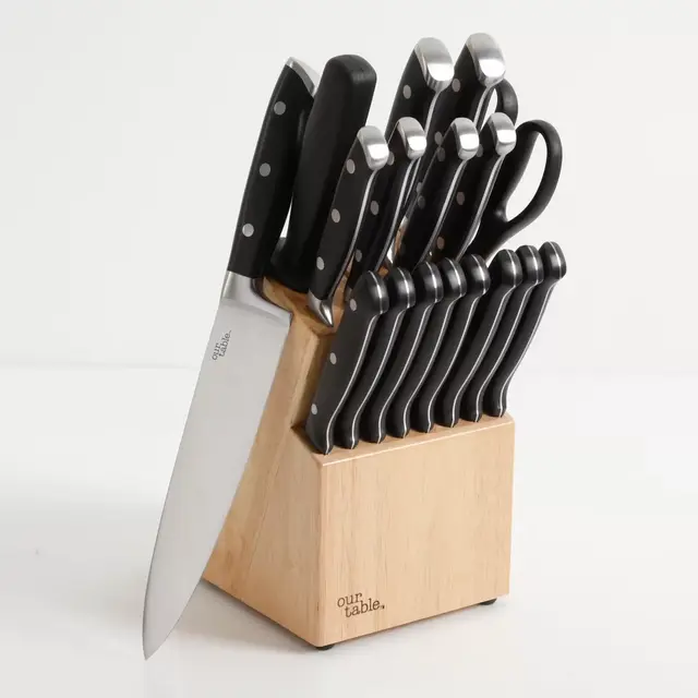 Our Table™ 18-Piece Triple Rivet Knife Block Set