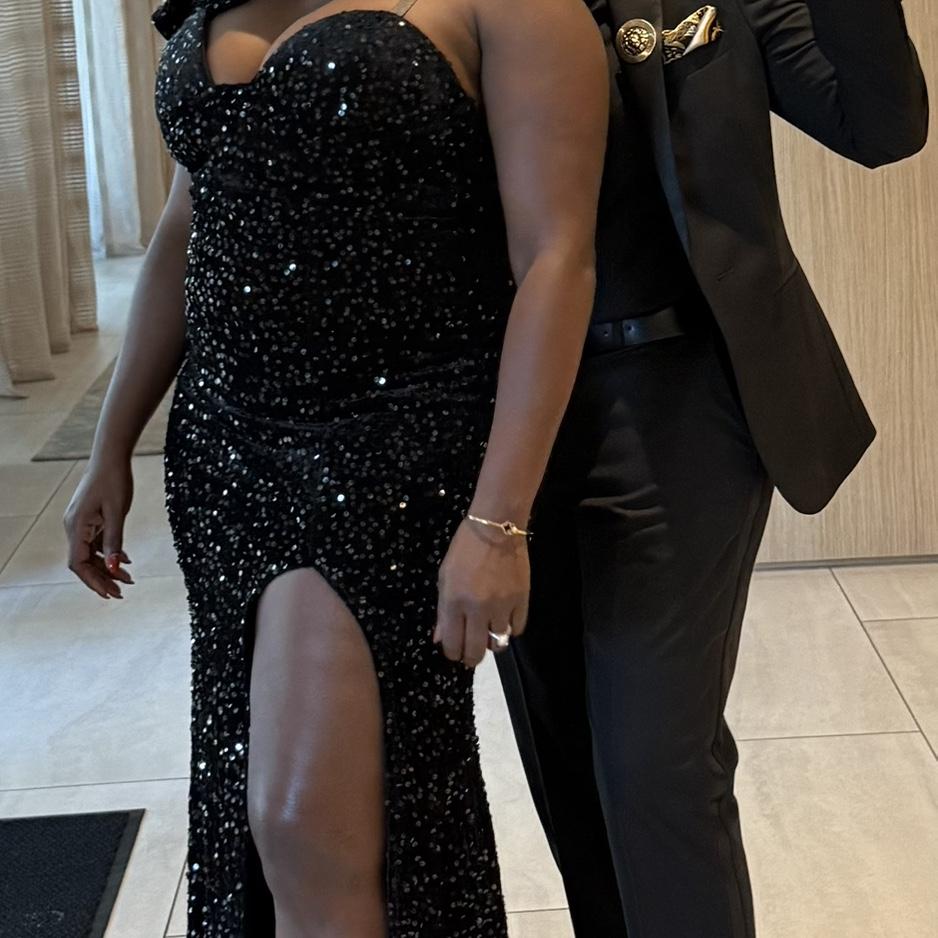 The Couple in All Black! Are you ready to be draped in yours? 🖤