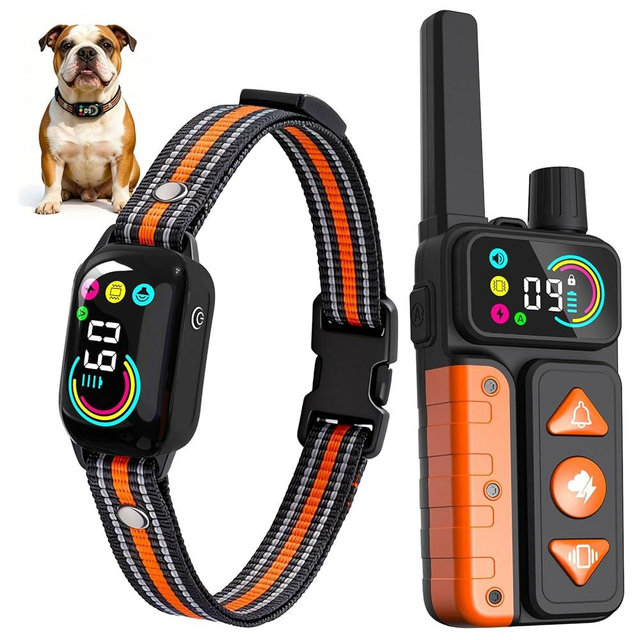 2-in-1 Dog Bark & Shock Collar, Dog Training Collar with 4 Training Modes Beep/Vibration/Shock/no Shock, 3300FT Remote, IPX7 Waterproof E Collars with AI Anti Barking for Small Medium Large Dog