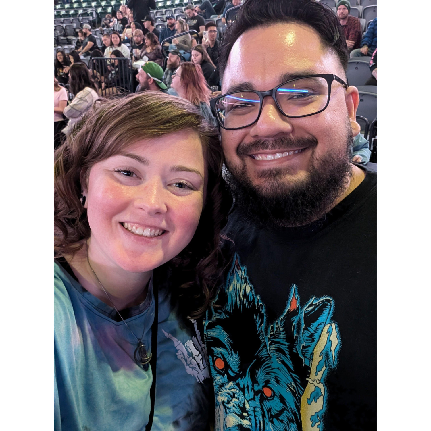 The concert we went to after getting engaged.
