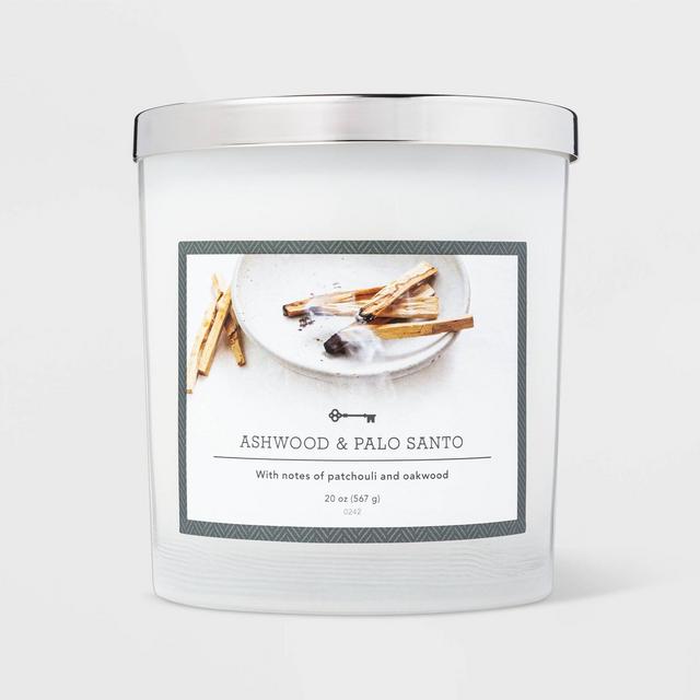 20oz Jar 3-Wick Ashwood and Palo Santo Candle - Threshold™
