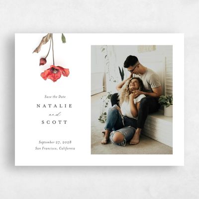 Red Wedding Save the Date - Spiga Photo
