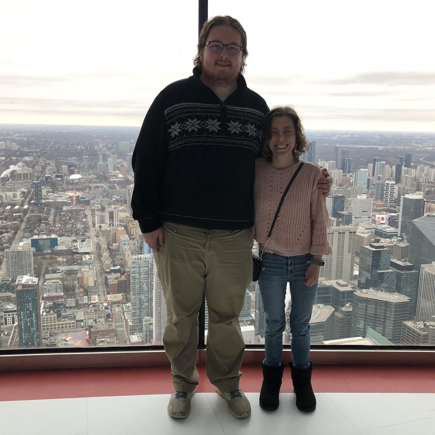 Austin and Anna at CN tower Jan 2023