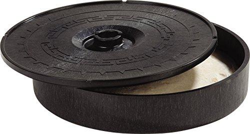 Carlisle 071703 Lift Off Jumbo Tortilla Server, 12" / 2", Black