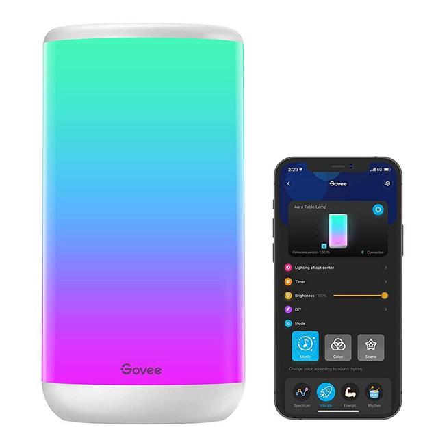 Govee Smart Table Lamp, App Control RGBIC Bedside Lamp with Scene Modes and Music Mode, Dimmable Warm White Light Lamp for Bedrooms and Living Room, Works with Alexa & Google Assistant