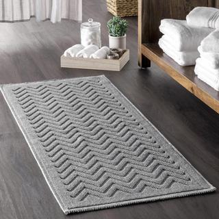 Lyle Textured Chevron Bath Mat