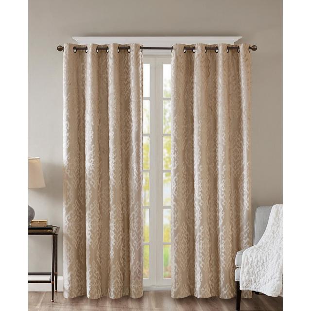 Mirage 50" x 95" Damask Total Blackout Curtain Panel