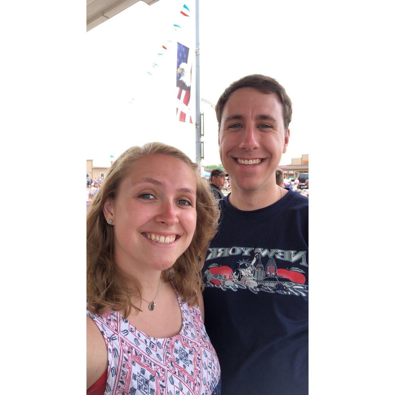 Mark's first time at the Mandan 4th of July parade.