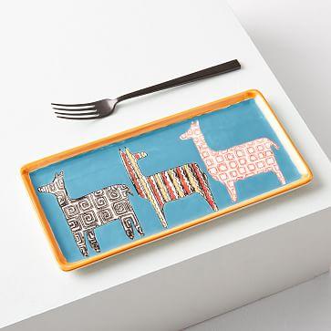Hand-Painted Animal Canape Plate