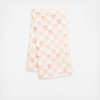 Rosy Check Cotton Dish Towel, Set of 2