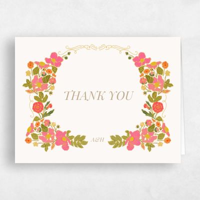 Pink Spring Wedding Thank You - Pomeroy Landscape