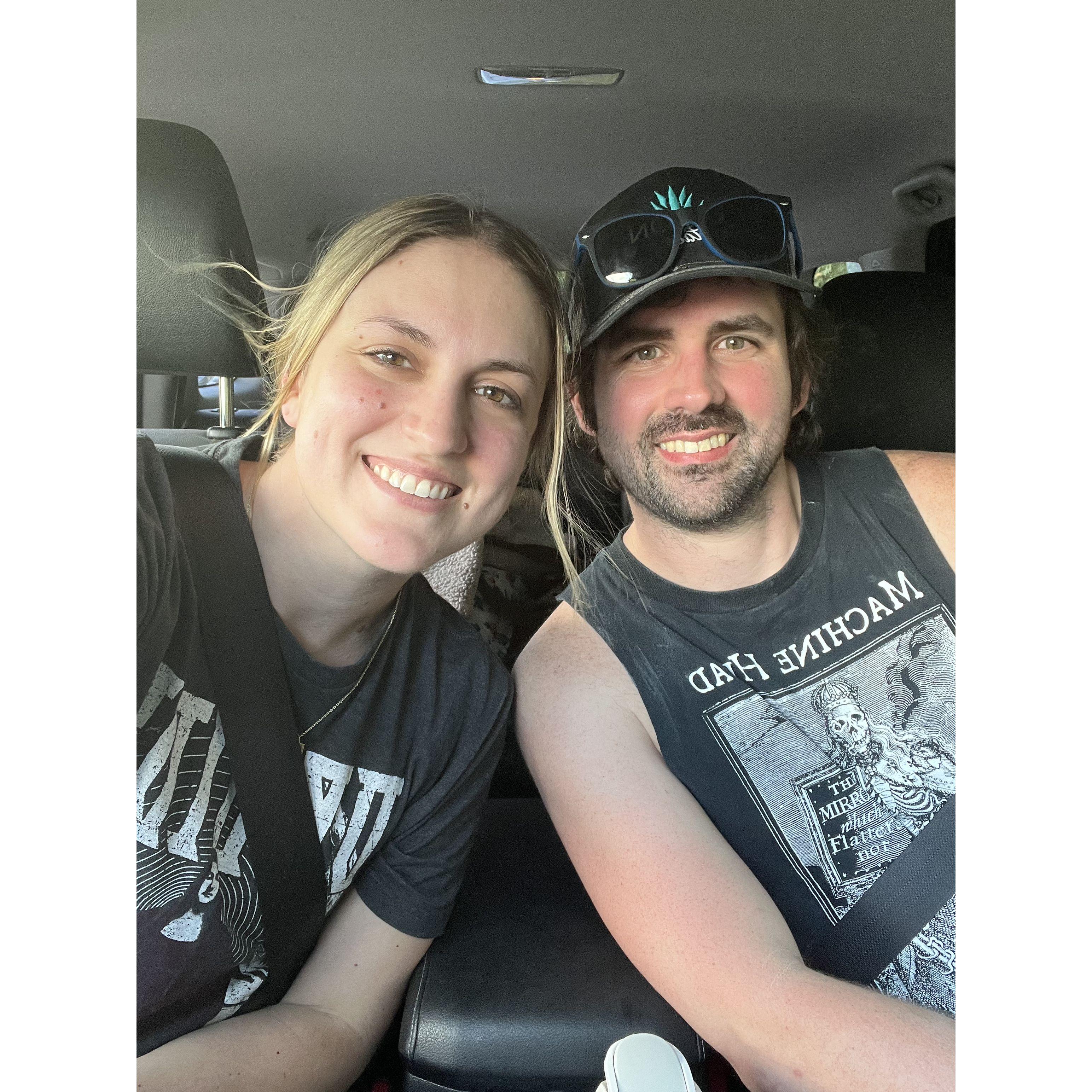 stuck in the car at Blue Ridge Rock Festival (that was canceled)
