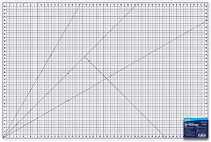 U.S. Art Supply 40" x 60" White/Blue Professional Self Healing 5-6 Layer Double Sided Durable Non-Slip PVC Cutting Mat Great for Scrapbooking, Quilting, Sewing and All Arts & Crafts Projects