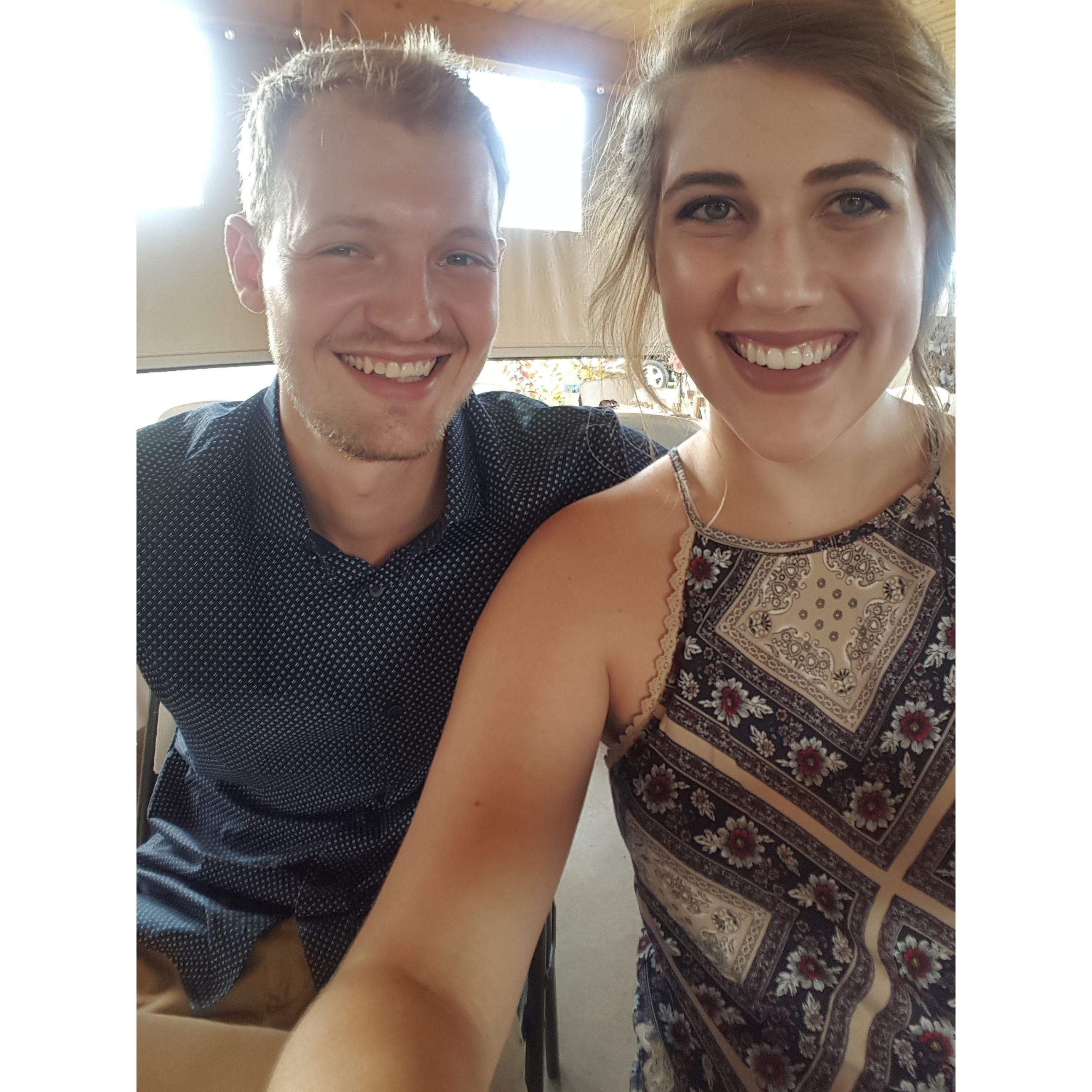 Our first wedding together