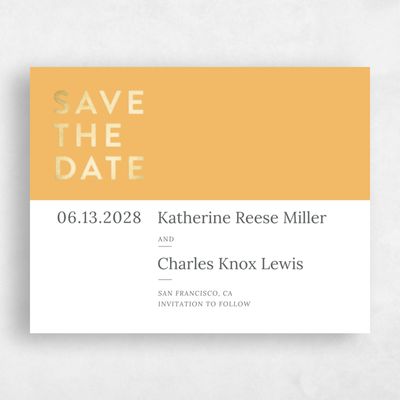 Mustard, Yellow Wedding Save the Date - Stevens Rise