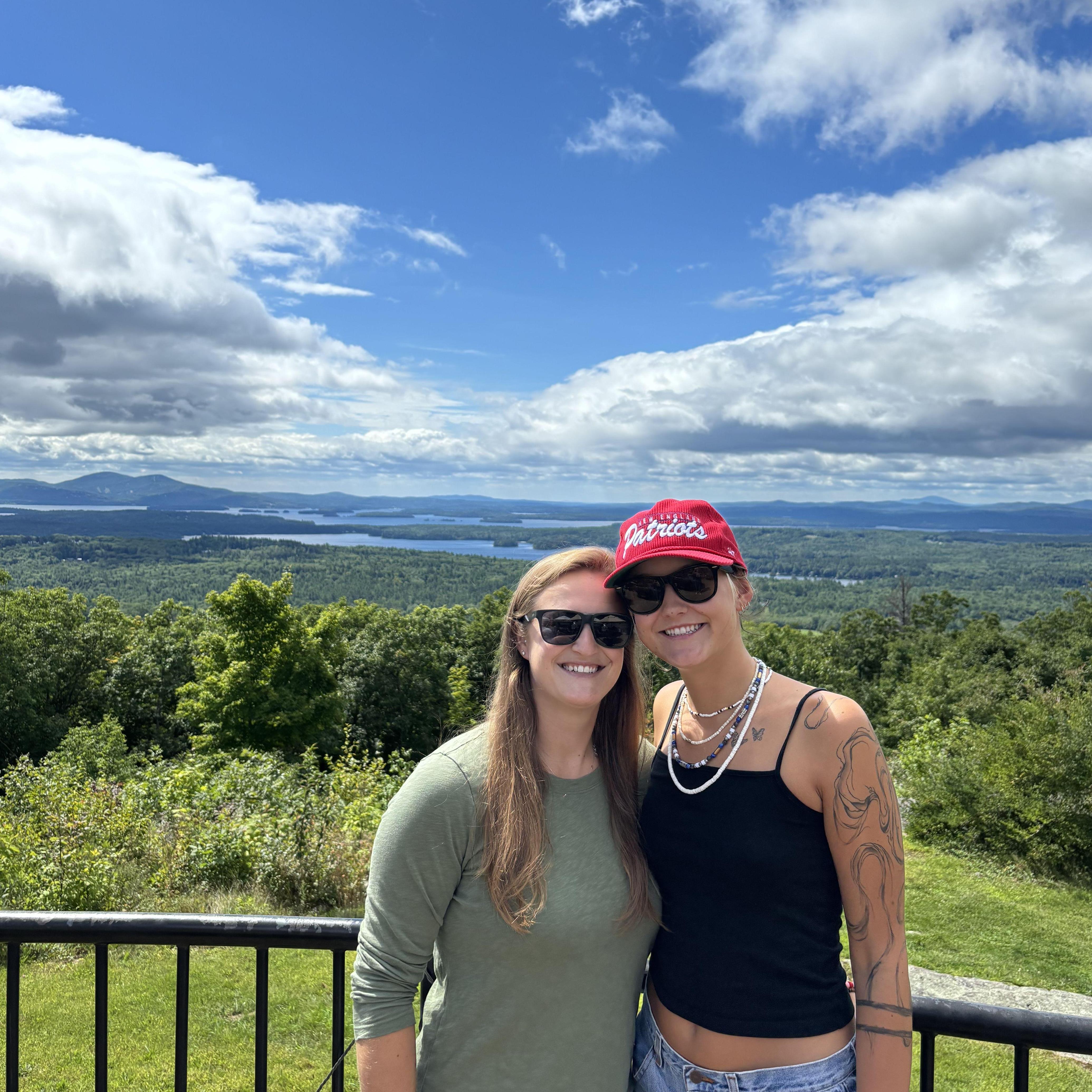 Lunch at Castle in the Clouds overlooking Lake Winnie. August 2024.