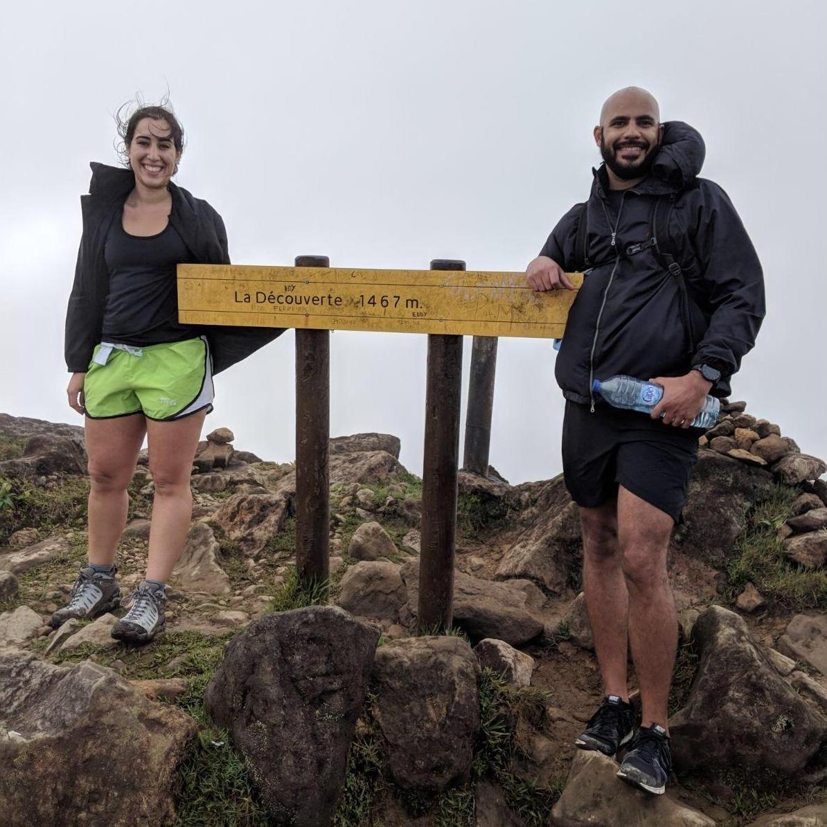 Made it to the top of the volcano! Guadeloupe, January 2018.