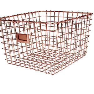 Spectrum Diversified Wire Storage Basket, Medium, Copper
