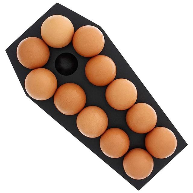 Spooky Decor Coffin Egg Tray - Wooden Egg Holder for Soft Boiled Eggs - Gothic Kitchen Decor for 13 Eggs - Manny's Mysterious Oddities
