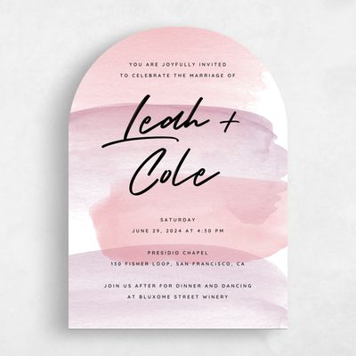 Pink Arch Wedding Invitation - Bailey Classic