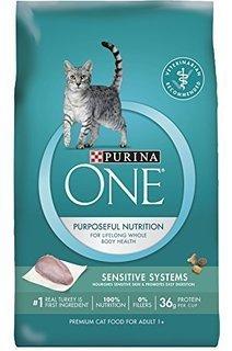 Purina ONE Sensitive Systems Adult Premium Cat Food 3.5 lb. Bag SmartBlend/Purposeful Nutrition