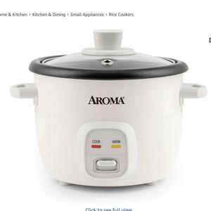 Aroma Housewares 4-Cups (Cooked) / 1Qt. Rice & Grain Cooker (ARC-302NG), White
