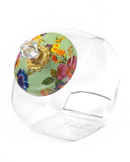 MacKenzie-ChildsGreen Flower Market Cookie Jar