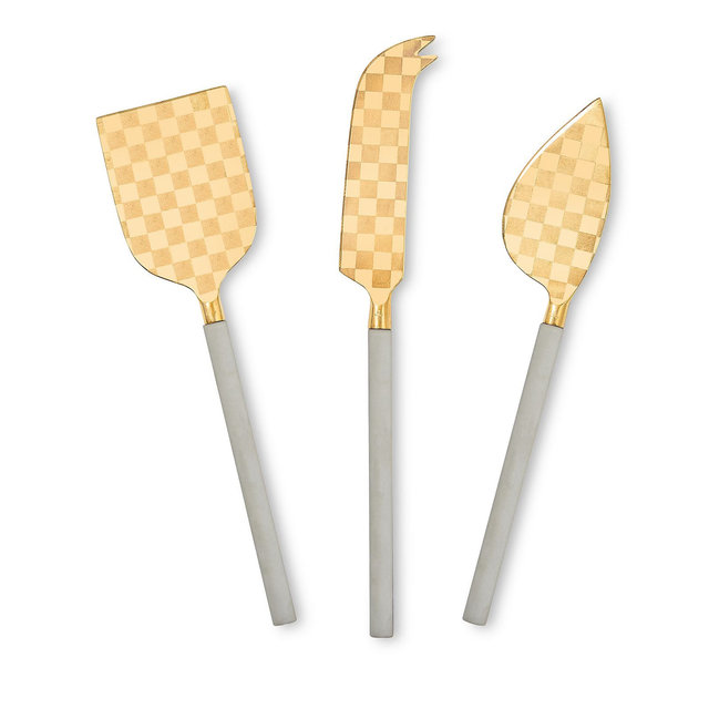 MacKenzie-Childs Sterling Cheese Knife Set