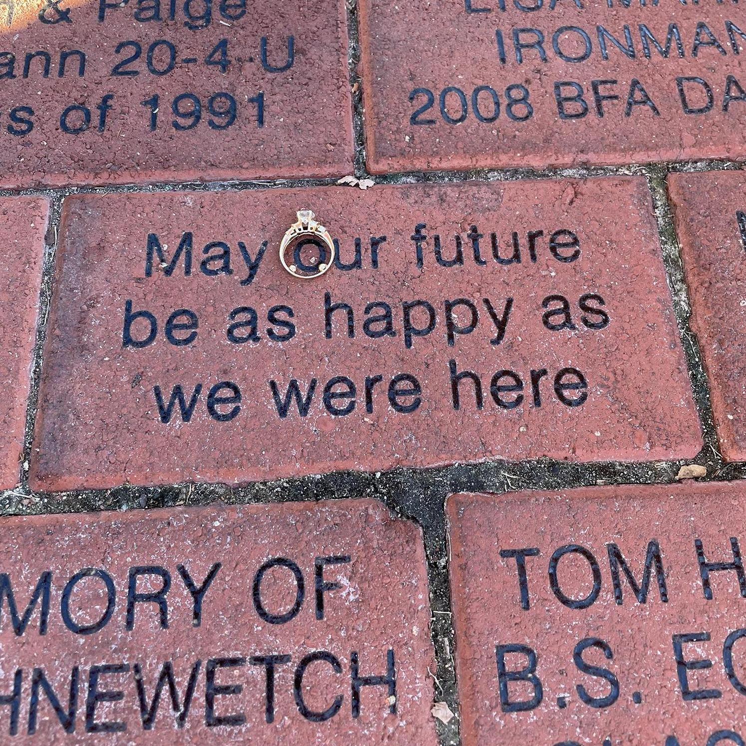 Our favorite brick in Westcott plaza