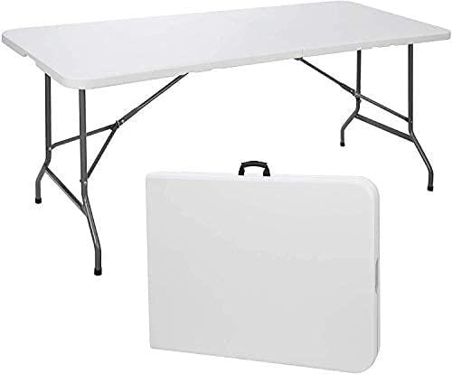 Bi-Fold Folding Table Portable Plastic Indoor Outdoor Picnic Party Dining Camp Tables (4ft, 6ft, 8ft) (8ft)